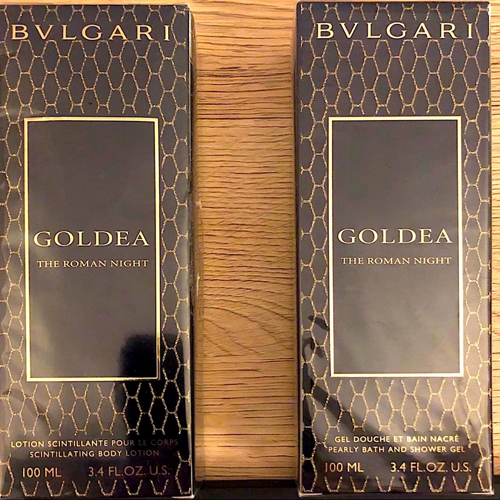 BVLGARI GOLDEA The Roman Night Lotion and Bath Gel Set NIB